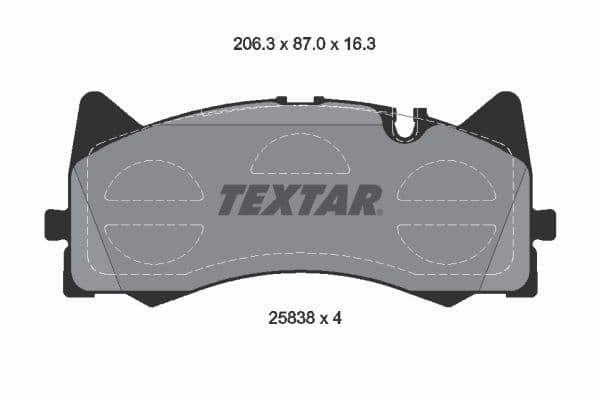 set placute frana,frana disc TEXTAR Q+ 2583801