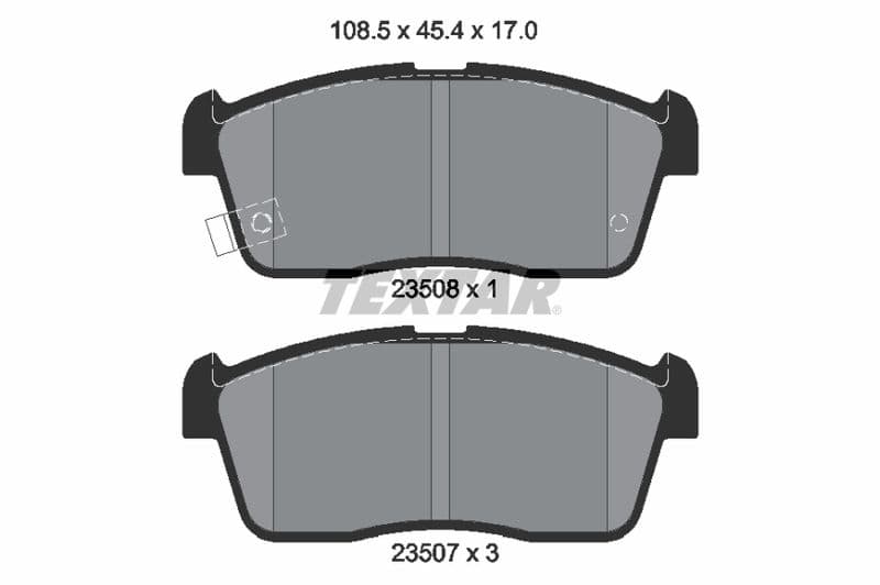set placute frana,frana disc TEXTAR 2350801