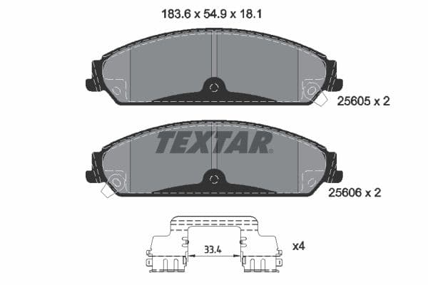 set placute frana,frana disc TEXTAR Q+ 2560501