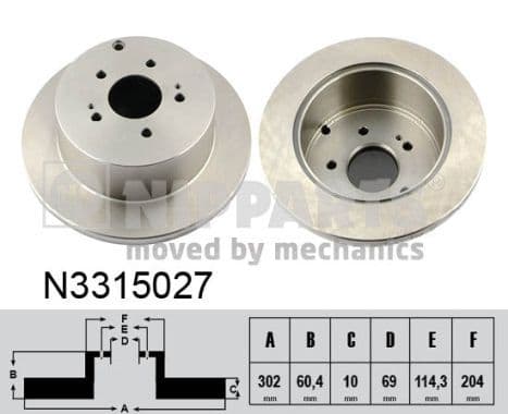 Disc frana NIPPARTS N3315027