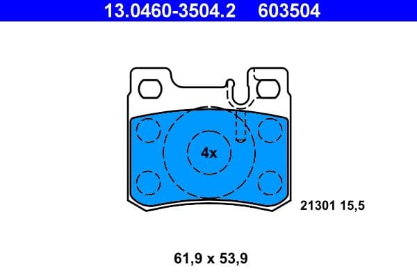set placute frana,frana disc ATE 13.0460-3504.2