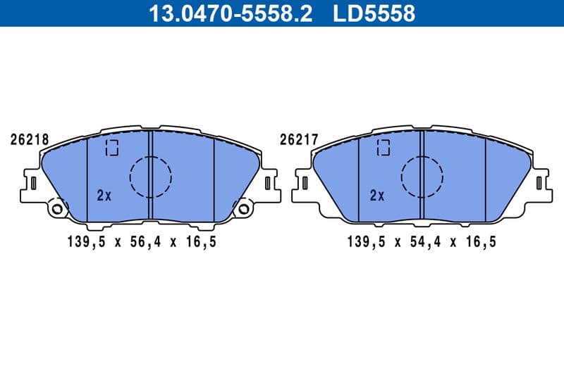 set placute frana,frana disc ATE Ceramic 13.0470-5558.2