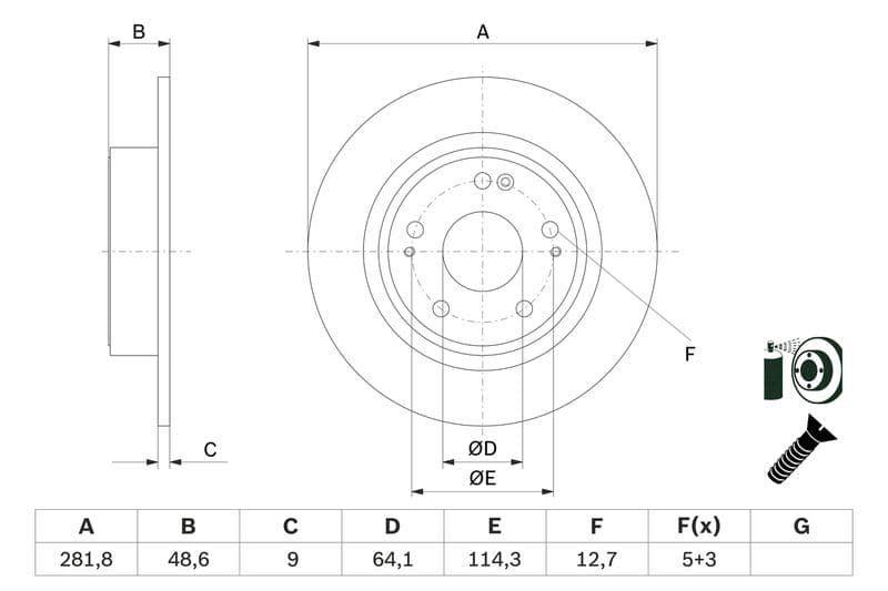 Disc frana BOSCH 0 986 479 F76