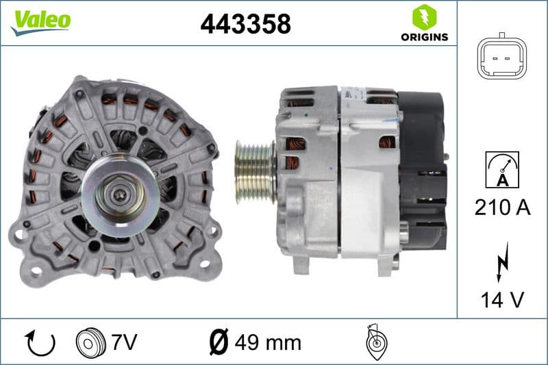 Generator / Alternator VALEO 443358
