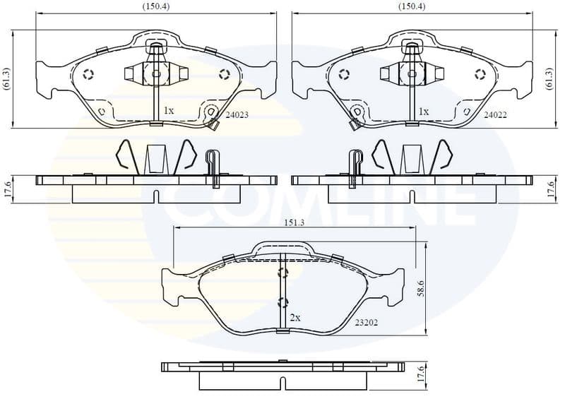 set placute frana,frana disc COMLINE CBP31637