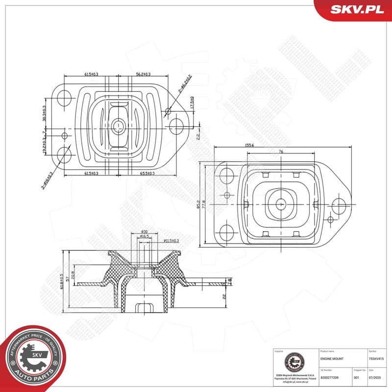 Suport motor ESEN SKV 75SKV415