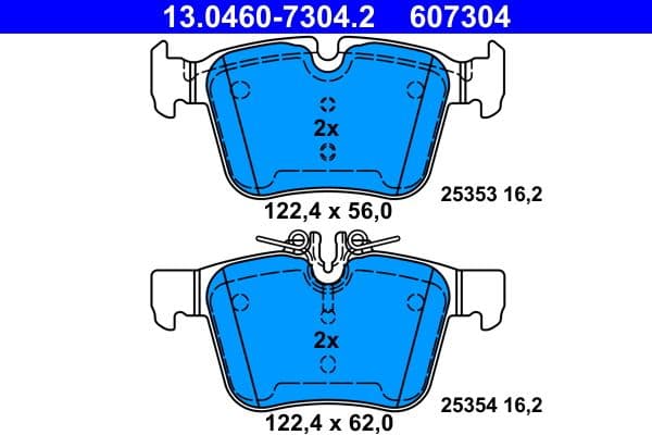 set placute frana,frana disc ATE 13.0460-7304.2