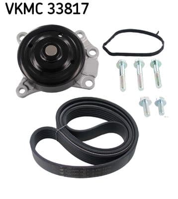 Pompa apa + Set curea transmisie cu caneluri SKF VKMC 33817
