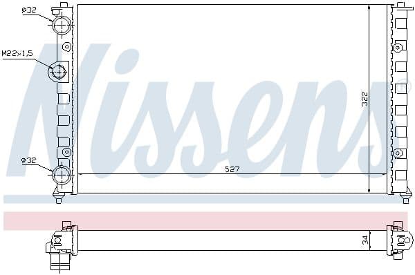 Radiator, racire motor NISSENS 64006