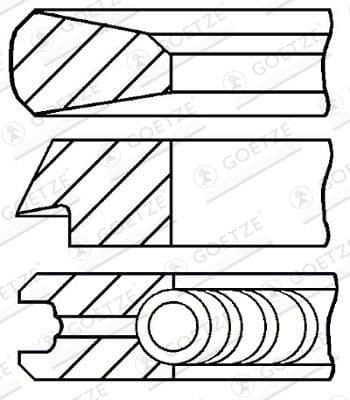 Set segmenti piston GOETZE ENGINE 08-119800-00