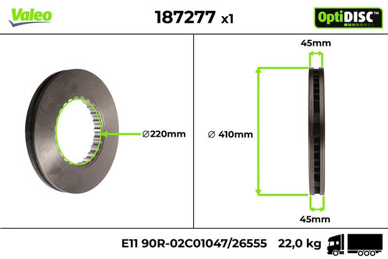 Disc frana VALEO OptiDISC 187277