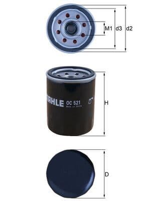 Filtru ulei MAHLE OC 521