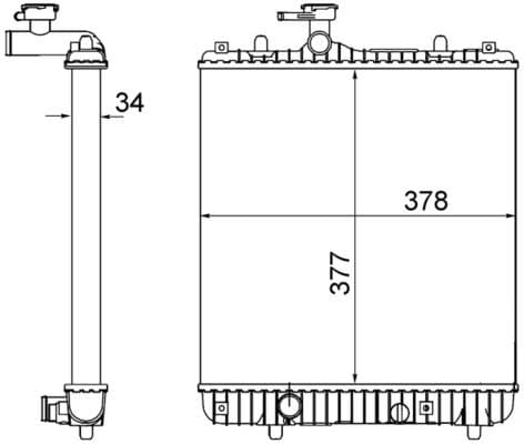 Radiator, racire motor MAHLE BEHR CR 1495 001S