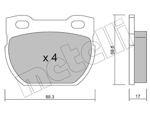 set placute frana,frana disc METELLI 22-0354-1