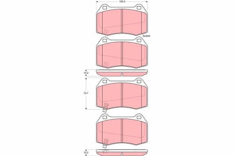 set placute frana,frana disc TRW GDB3381