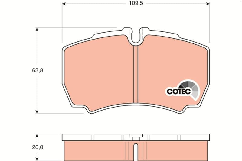 set placute frana,frana disc TRW COTEC GDB1535