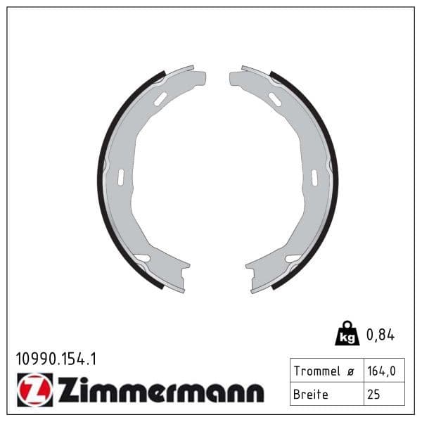 Set saboti frana, frana de mana ZIMMERMANN 10990.154.1