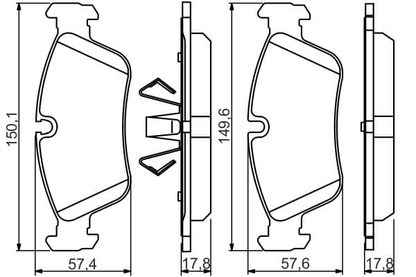set placute frana,frana disc BOSCH 0 986 495 276