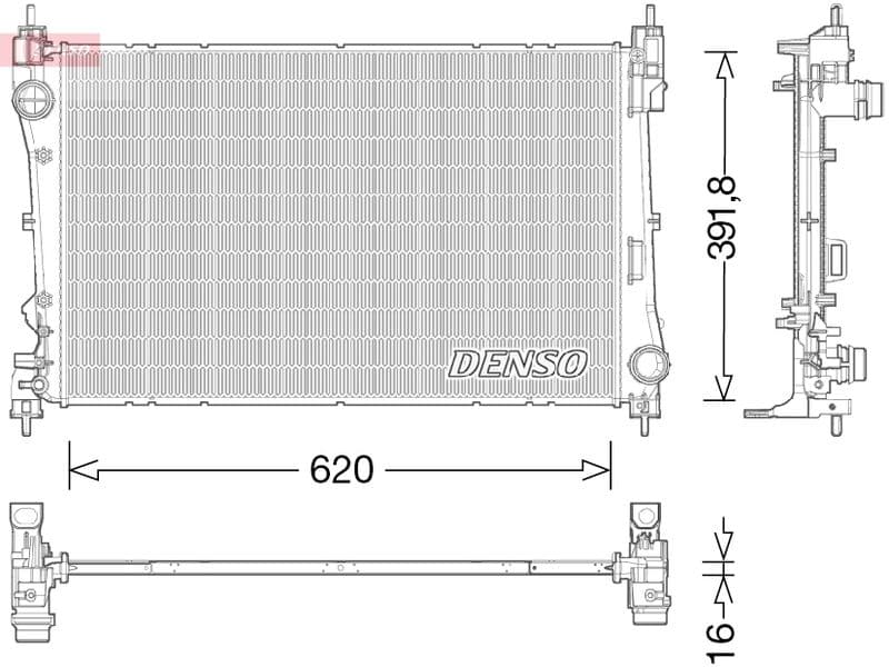Radiator, racire motor DENSO DRM13017