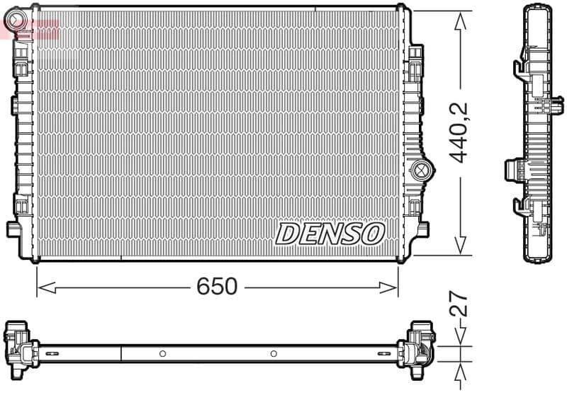 Radiator, racire motor DENSO DRM02046