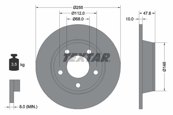 Disc frana TEXTAR PRO 92117303