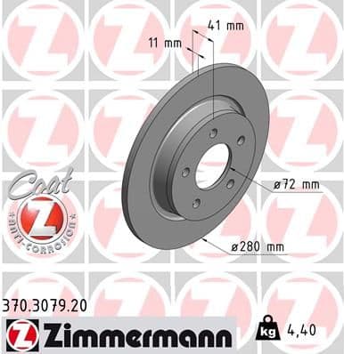 Disc frana ZIMMERMANN COAT Z 370.3079.20