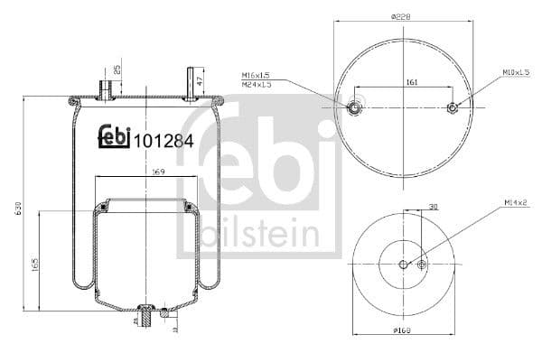 Burduf, suspensie pneumatica FEBI BILSTEIN 101284