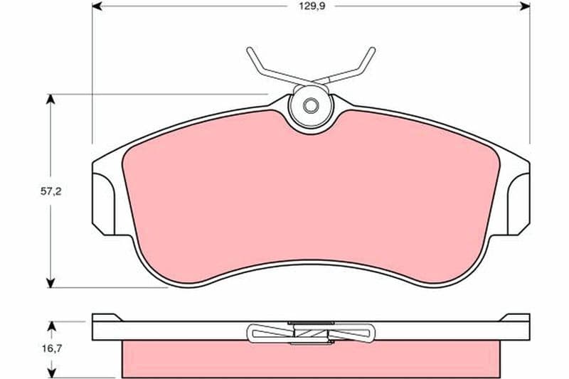 set placute frana,frana disc TRW GDB3271
