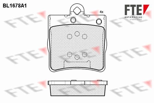 set placute frana,frana disc FTE 9010287