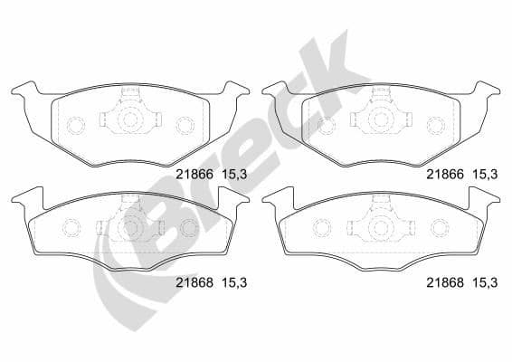 set placute frana,frana disc BRECK 21866 00 702 00