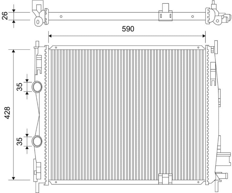 Radiator, racire motor VALEO 701113