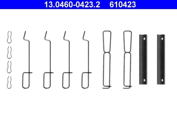 Set accesorii, placute frana ATE 13.0460-0423.2