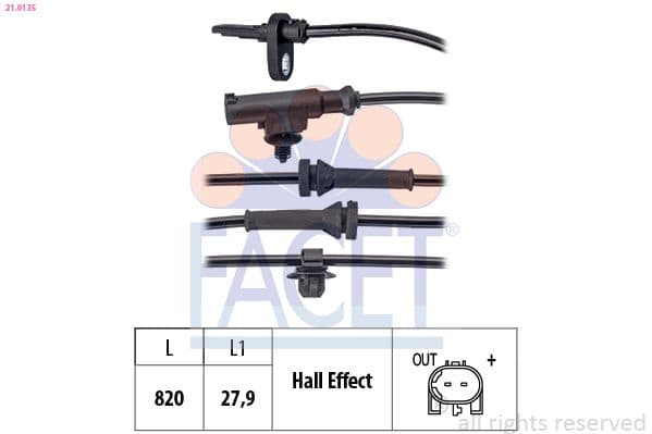 senzor,turatie roata FACET Made in Italy - OE Equivalent 21.0135