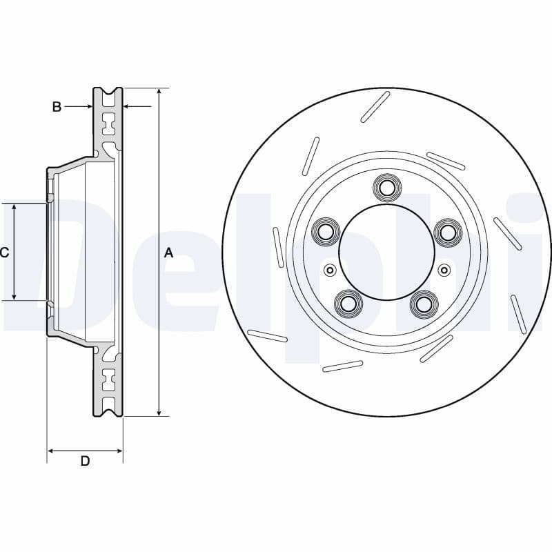 Disc frana DELPHI BG9164C