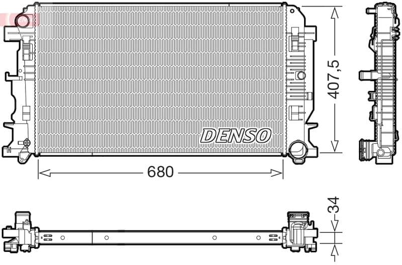 Radiator, racire motor DENSO DRM17117