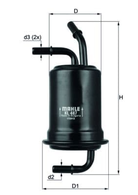 filtru combustibil MAHLE KL 487