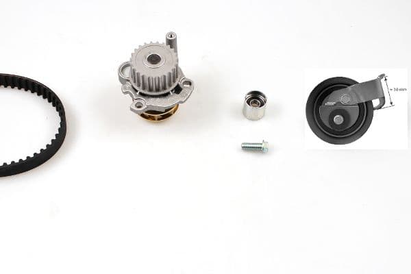 Set pompa apa + curea dintata HEPU PK05472