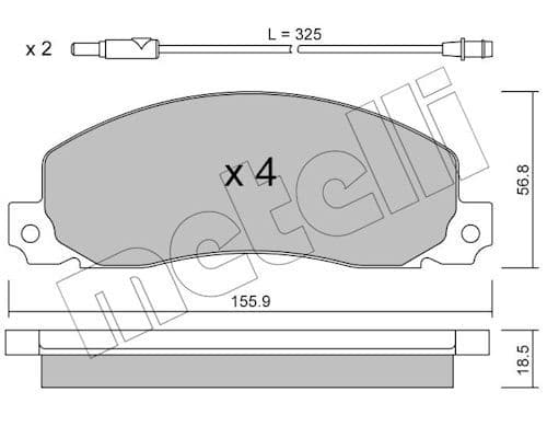 set placute frana,frana disc METELLI 22-0098-0