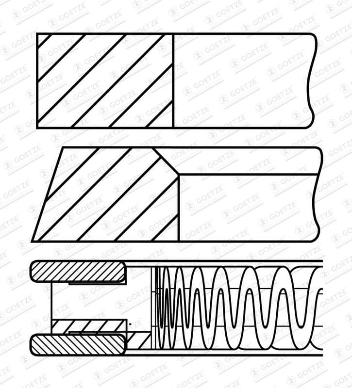 Set segmenti piston GOETZE ENGINE 08-428500-00