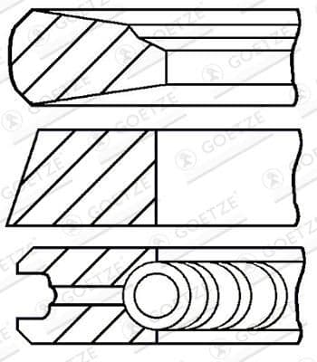 Set segmenti piston GOETZE 08-123900-00