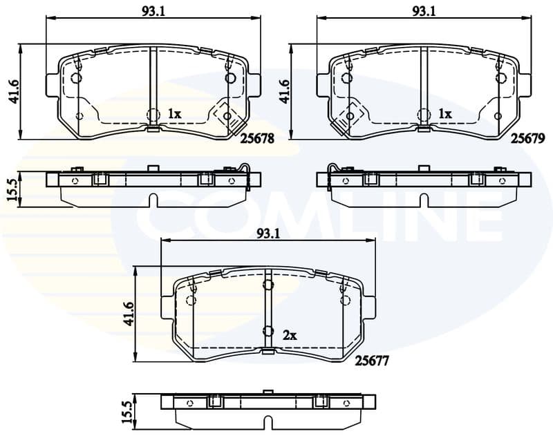 set placute frana,frana disc COMLINE CBP32276