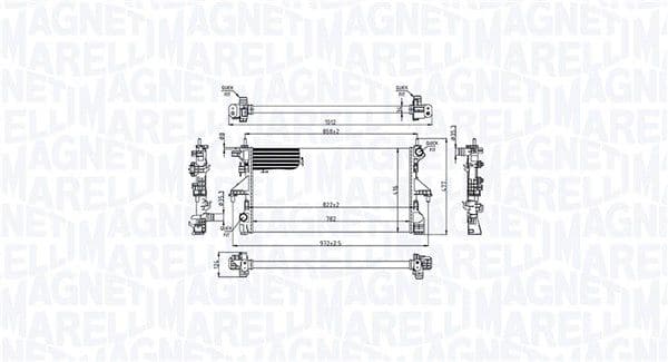 Radiator, racire motor MAGNETI MARELLI 350213215200