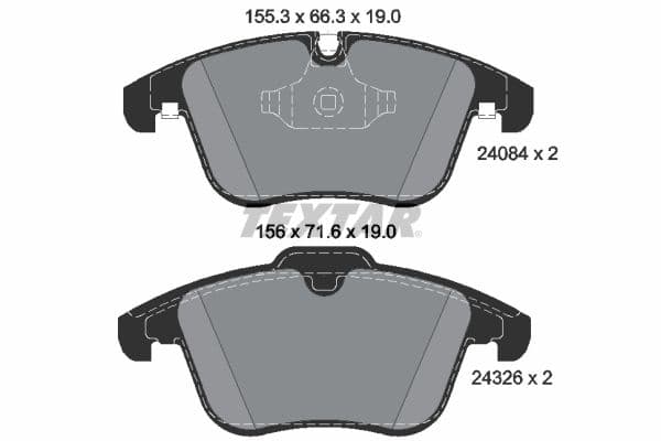 set placute frana,frana disc TEXTAR Q+ 2408401
