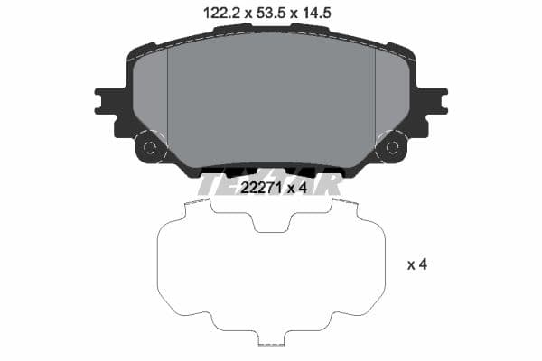 set placute frana,frana disc TEXTAR 2227101