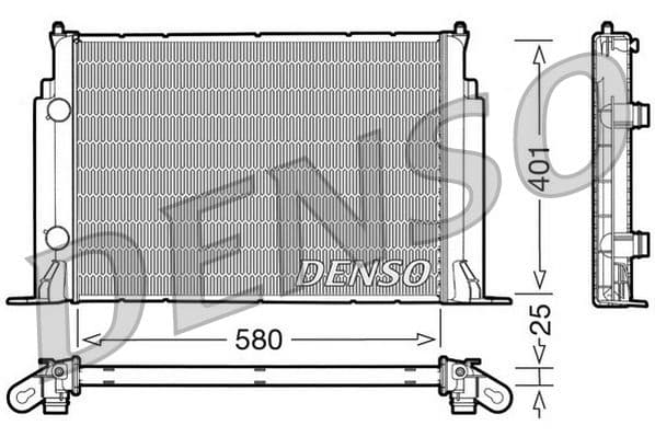 Radiator, racire motor DENSO DRM09122