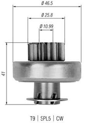 Pinion electromotor MAGNETI MARELLI 940113020324