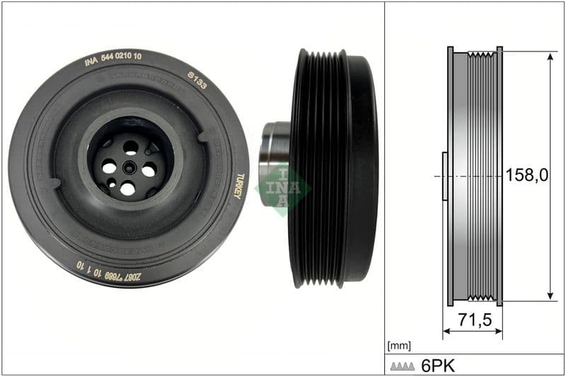 Fulie curea, arbore cotit Schaeffler INA 544 0210 10