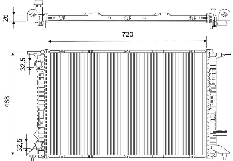 Radiator, racire motor VALEO 732855