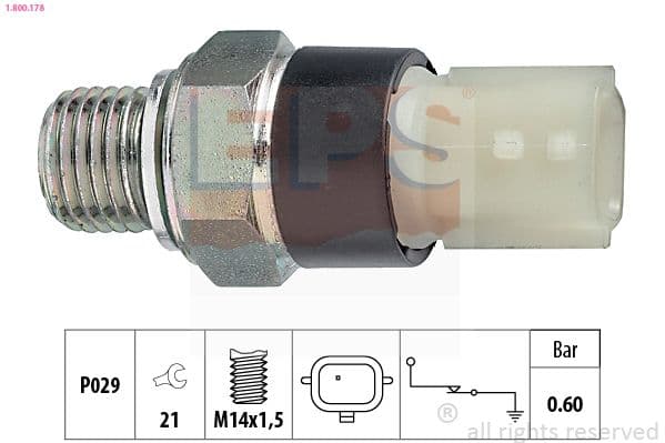 Senzor presiune ulei EPS Made in Italy - OE Equivalent 1.800.178