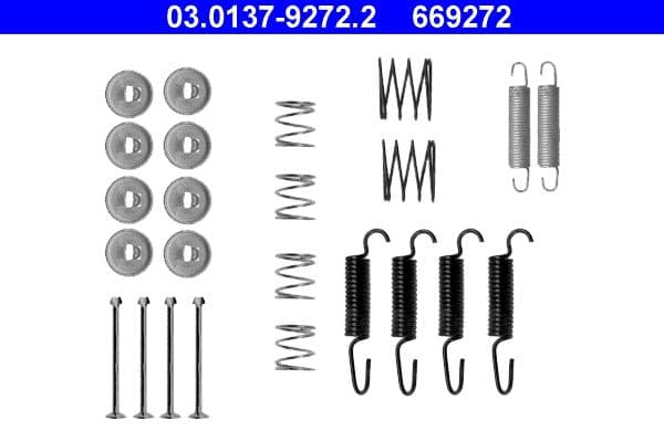 set accesorii, saboti frana parcare ATE 03.0137-9272.2